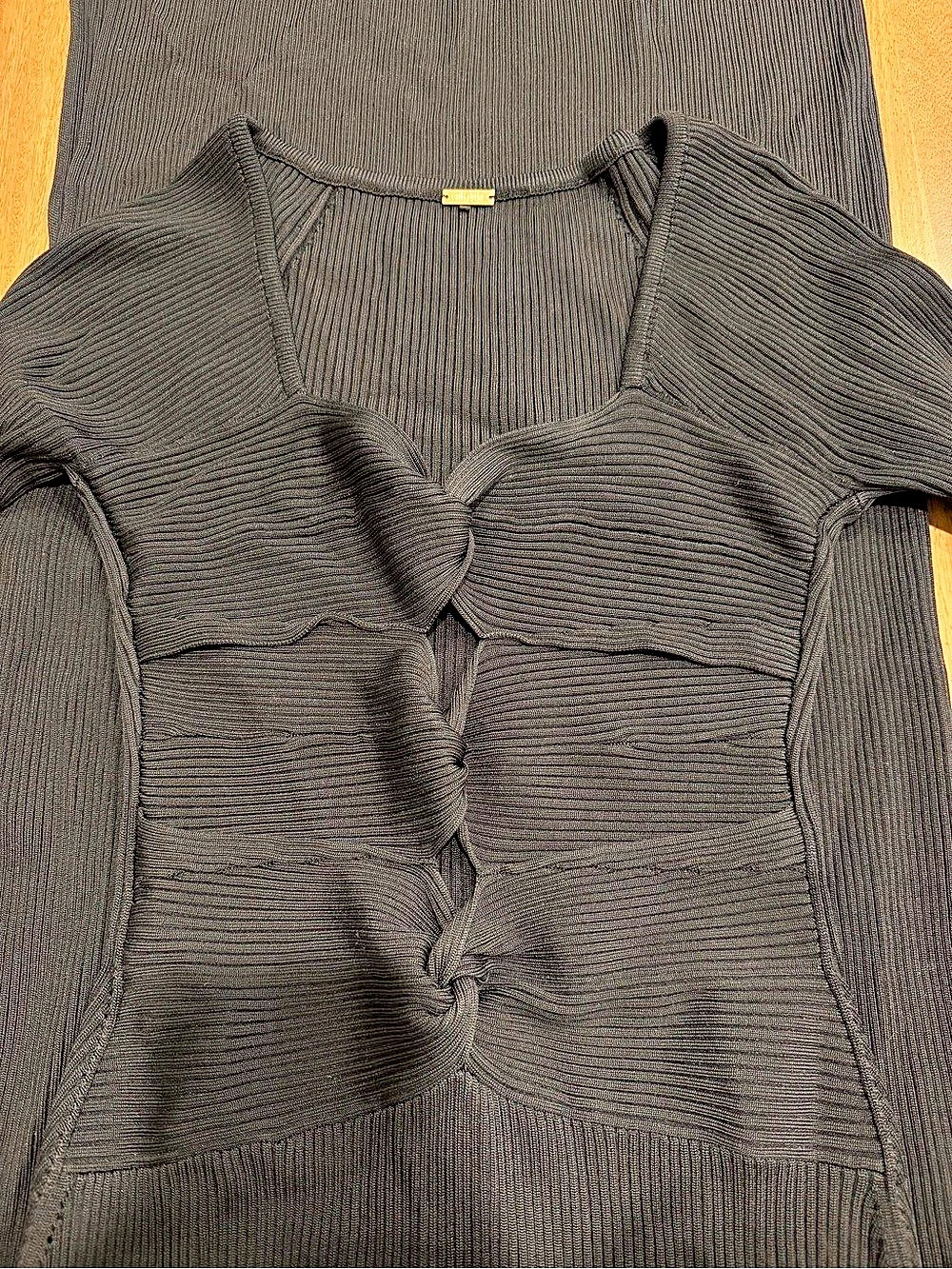 Cult gaia ribbed long sleeve dress